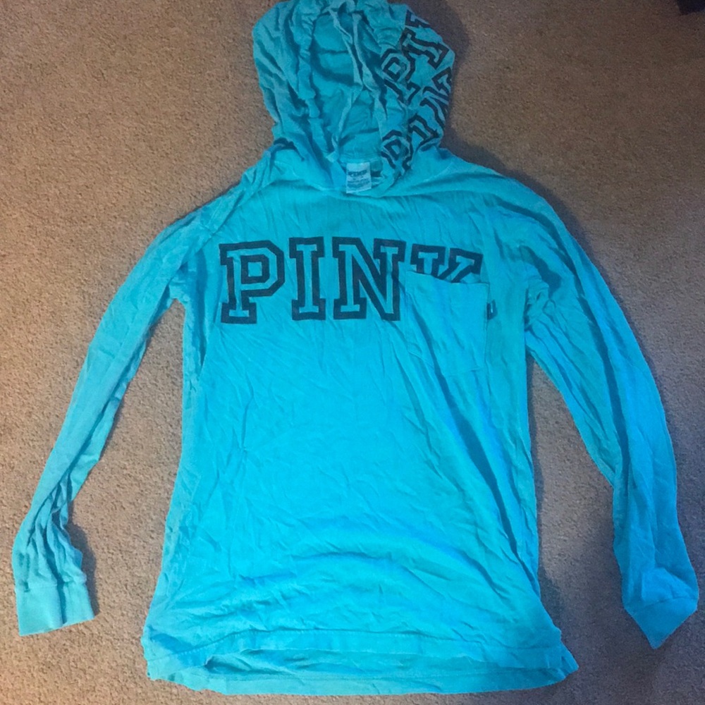 Pink Hooded Pocket Tee